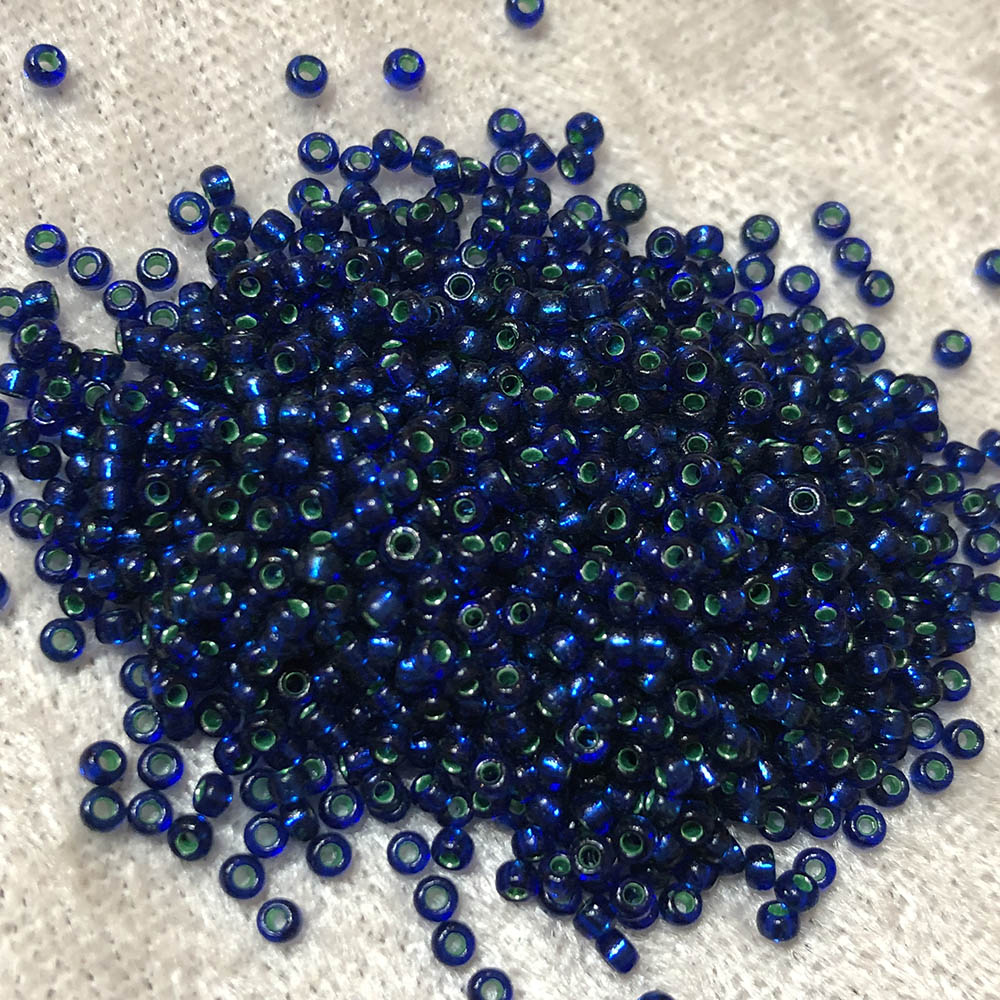 11/0 Transparent Dark Blue Silver Lined 46 Japanese Seed Beads