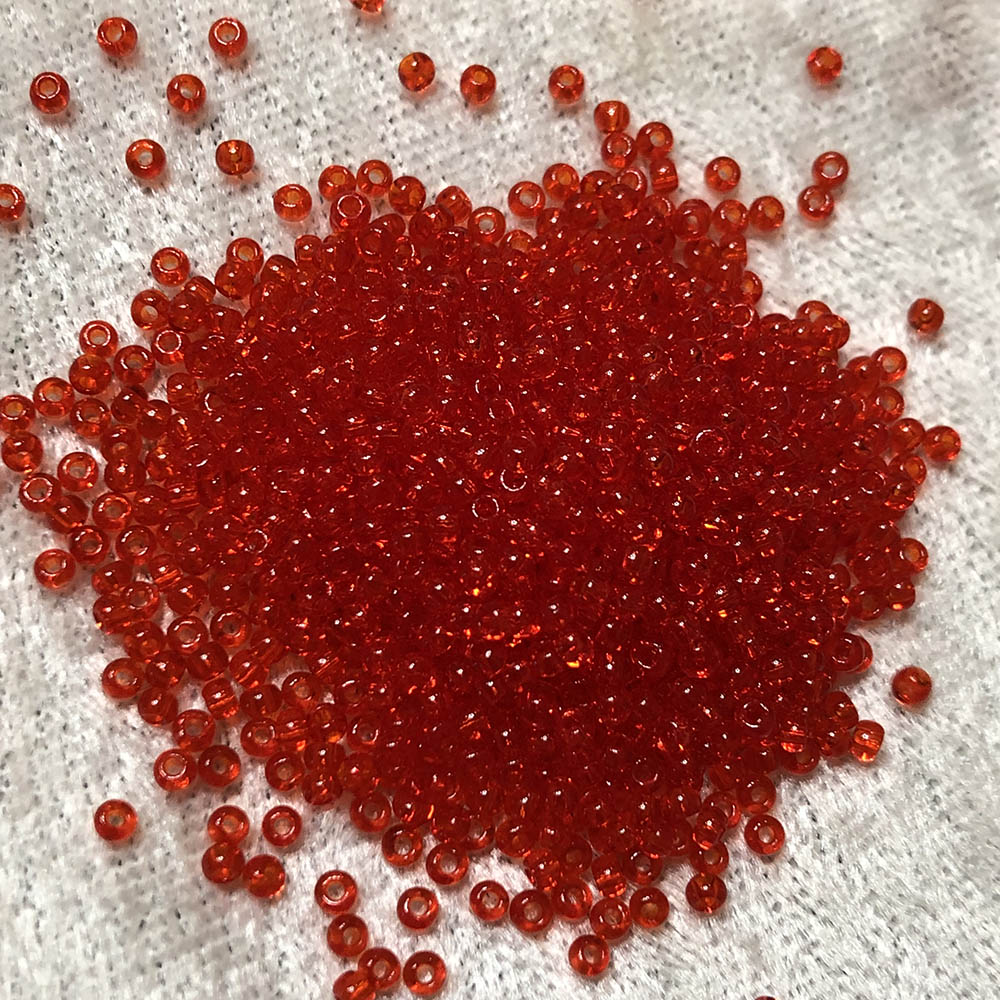 11/0 Transparent Red Orange 139A Japanese Seed Beads