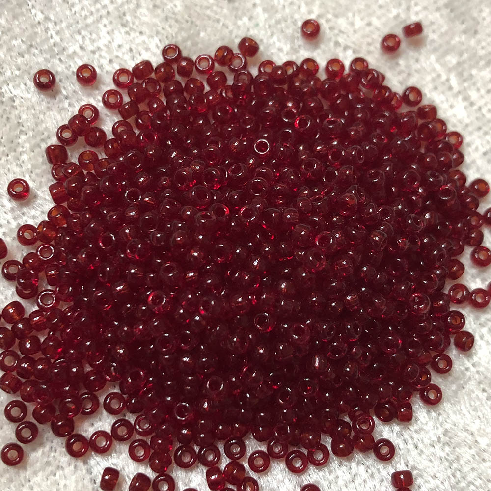 11/0 Transparent Garnet 141A Japanese Seed Beads