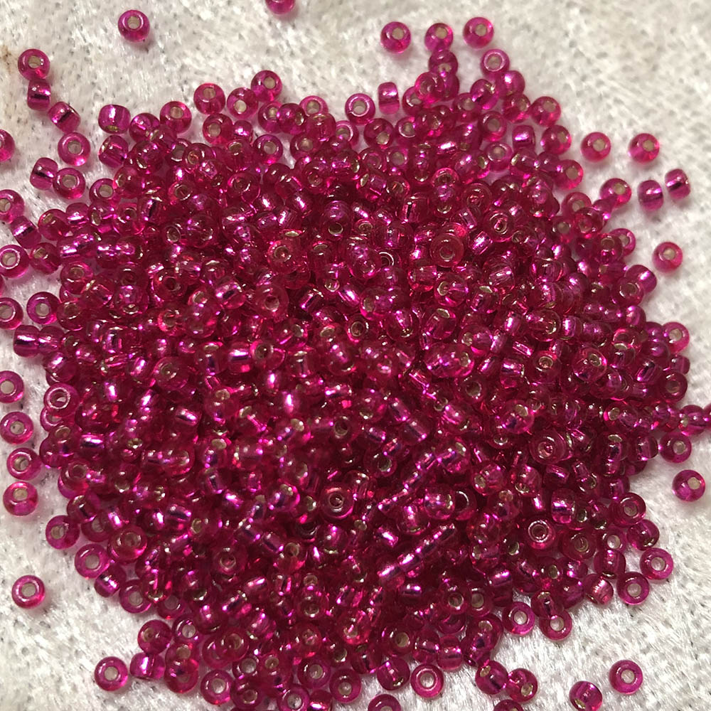 11/0 Hot Pink Silver Lined 40 Japanese Seed Beads