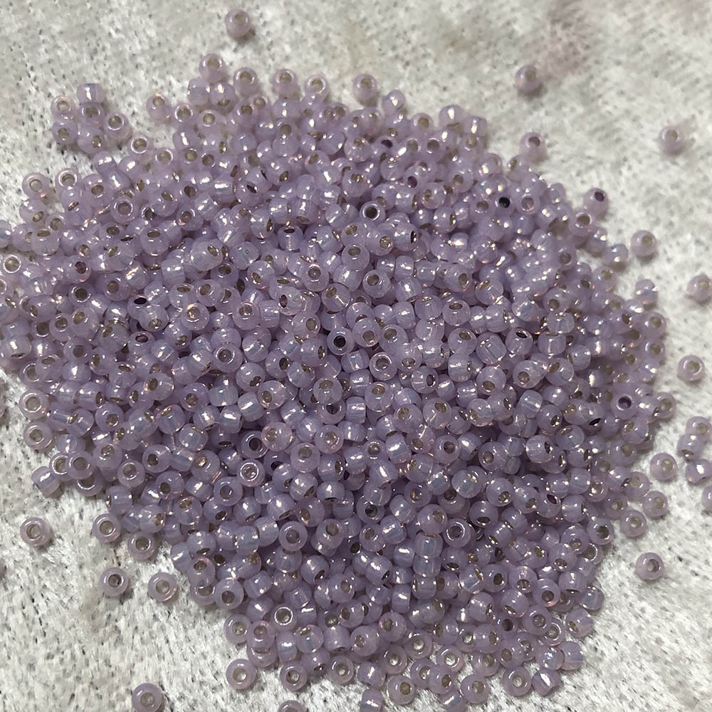 11/0 Gold Lined Pale Lilac Opal 574B Japanese Seed Beads