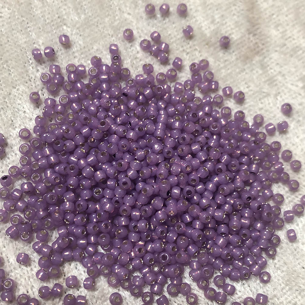 11/0 Gold Lined Dark Lavender 574A Japanese Seed Beads