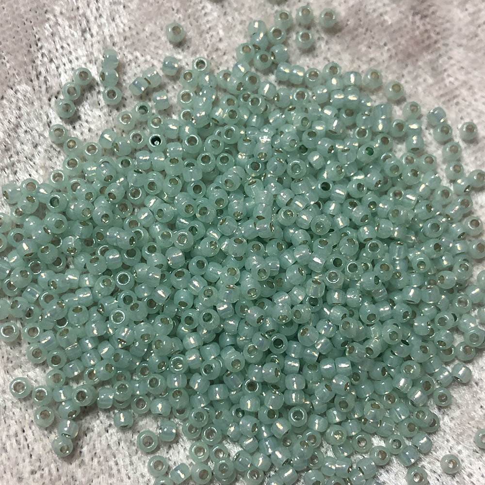 11/0 Silver Lined Waxy Light Aqua Green 571A Japanese Seed Beads