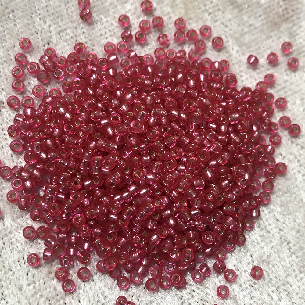 11/0 Silver Lined Bright Pink 23B Japanese Seed Beads