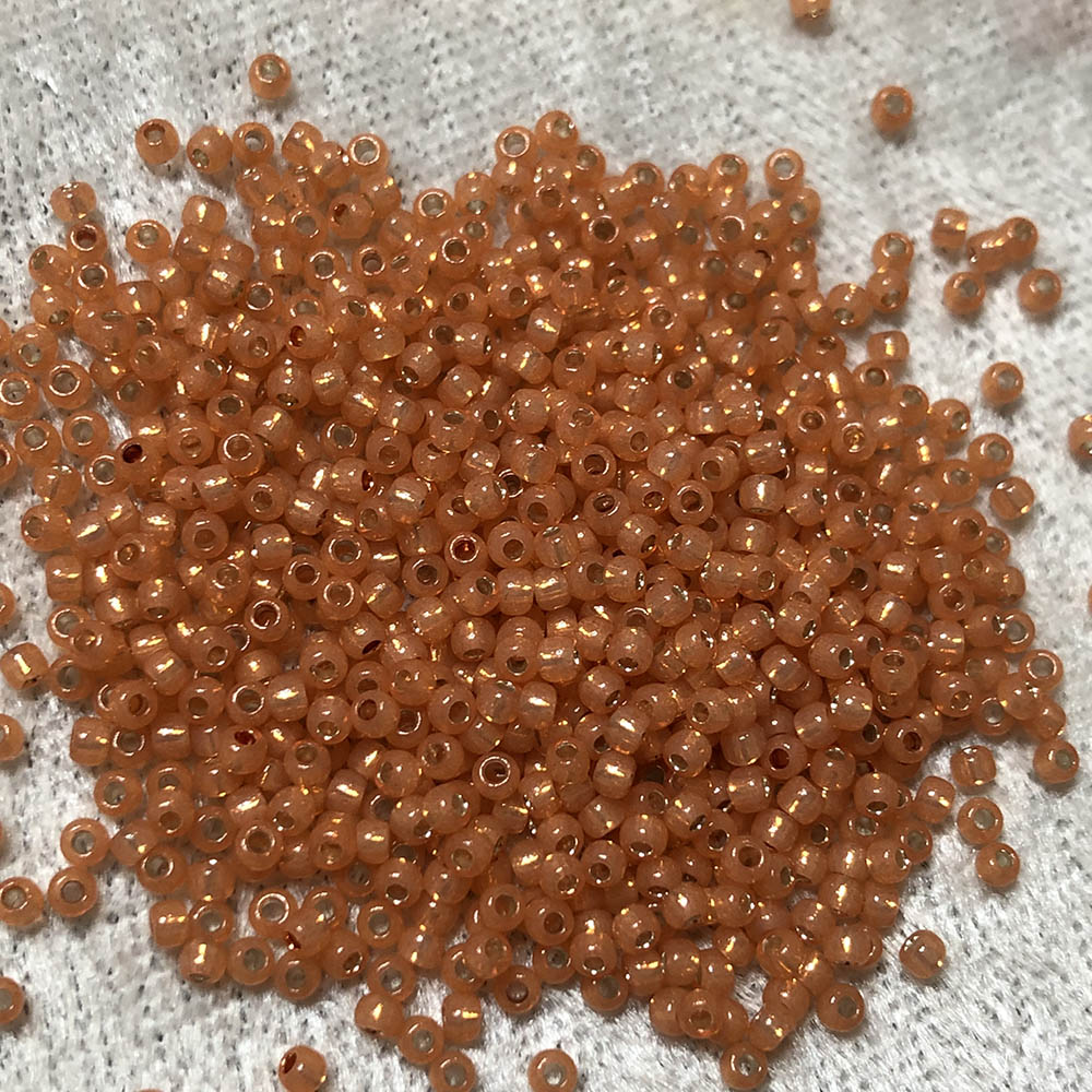 11/0 Gold Lined Alabaster Pumpkin Opal 553A Japanese Seed Beads