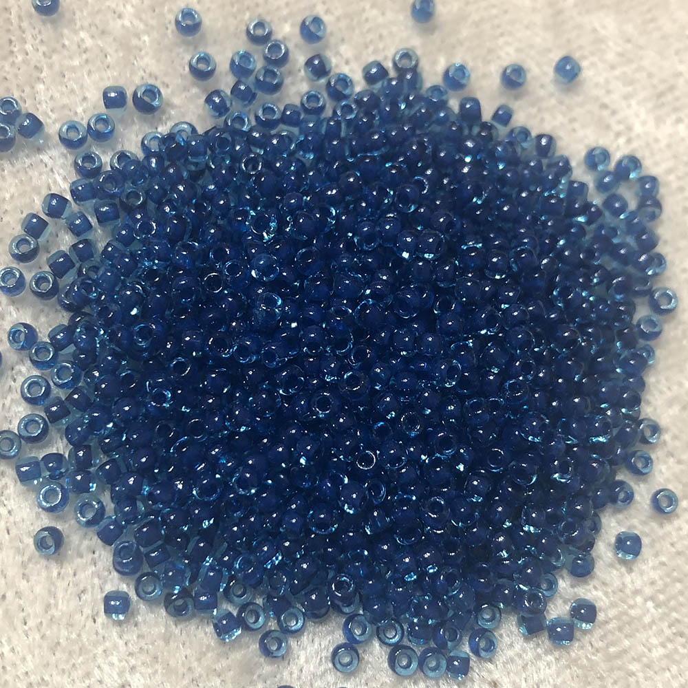 11/0 Transparent Dark Blue 386 Japanese Seed Beads