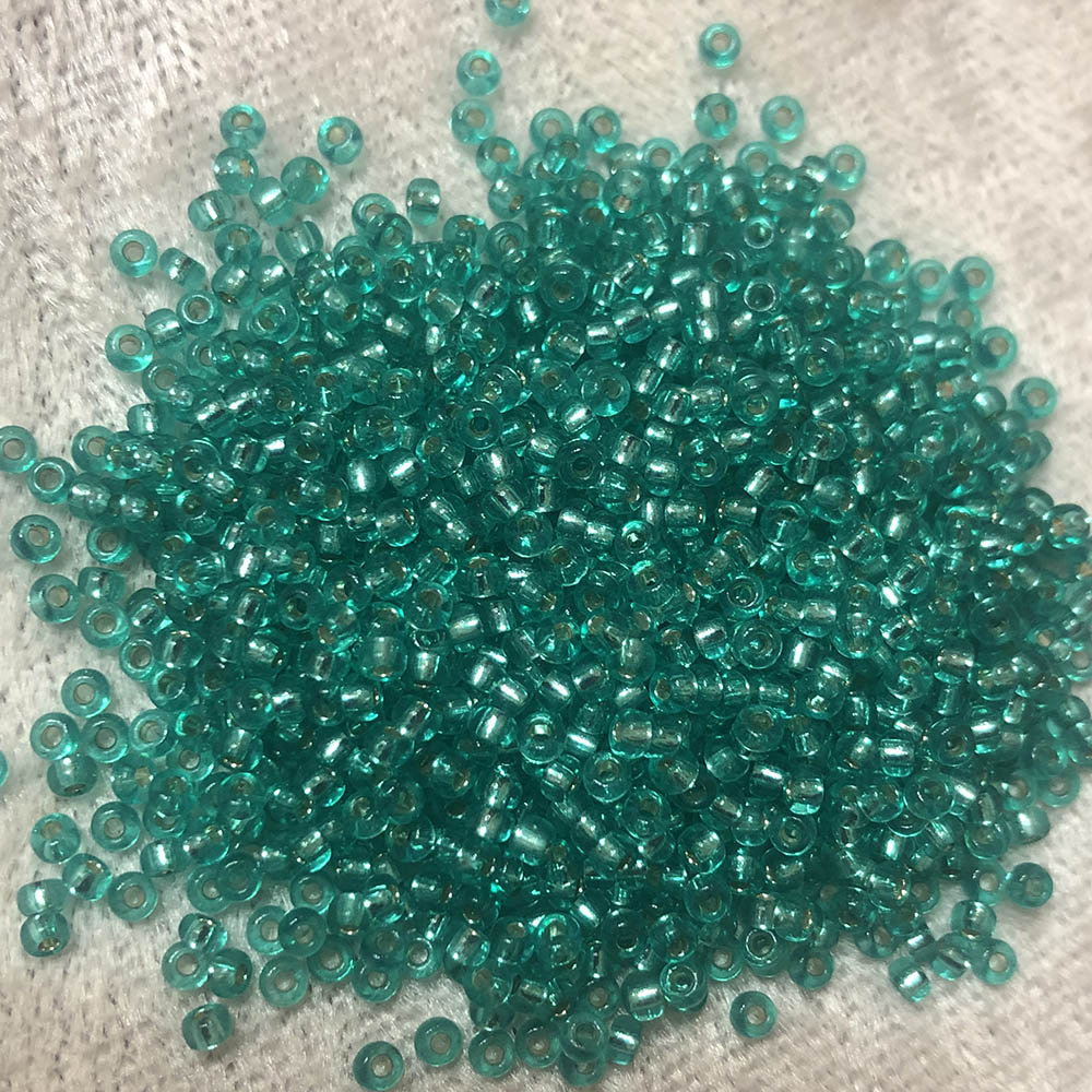 11/0 Transparent Aqua Green Silver Lined 17C Japanese Seed Beads