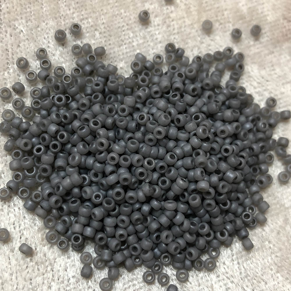 11/0 Frosted Medium Gray F526 Japanese Seed Beads