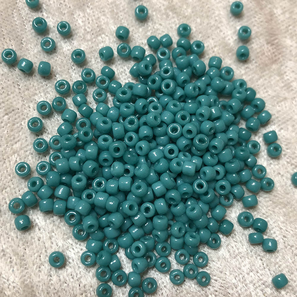 8/0 Opaque Dark Turquoise 412J Japanese Seed Beads