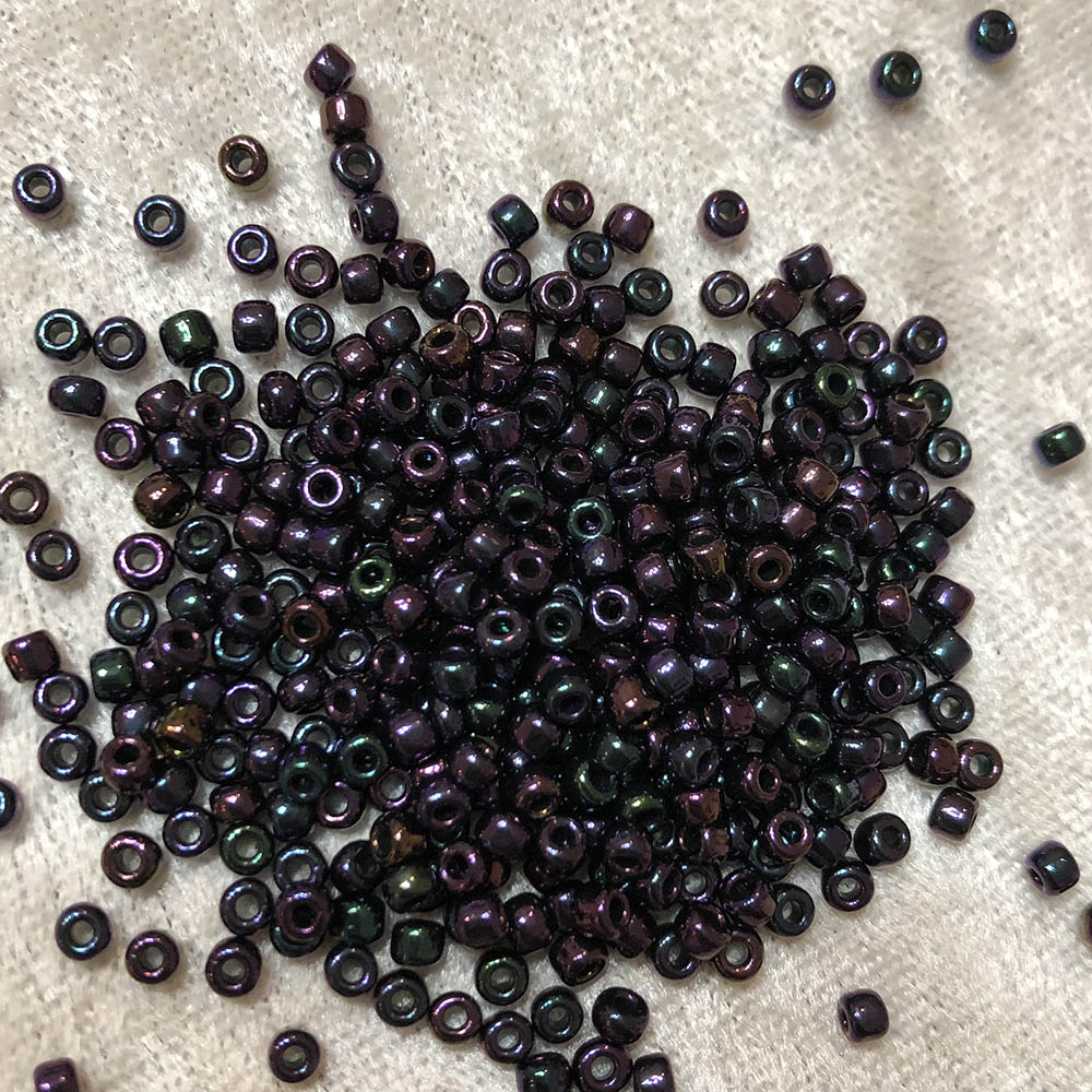 8/0 Opaque Metallic Purple Nebula Iris 454A Japanese Seed Beads