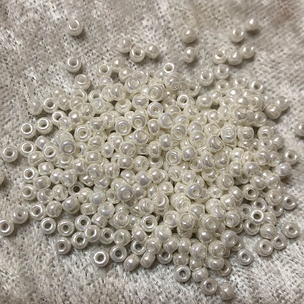 8/0 Opaque White Pearl Satin 511E Japanese Seed Beads