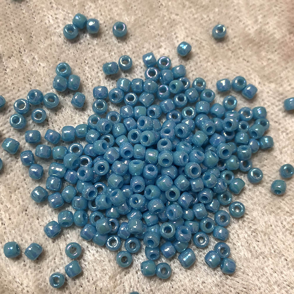 8/0 Opaque Light Blue Luster 430A Japanese Seed Beads