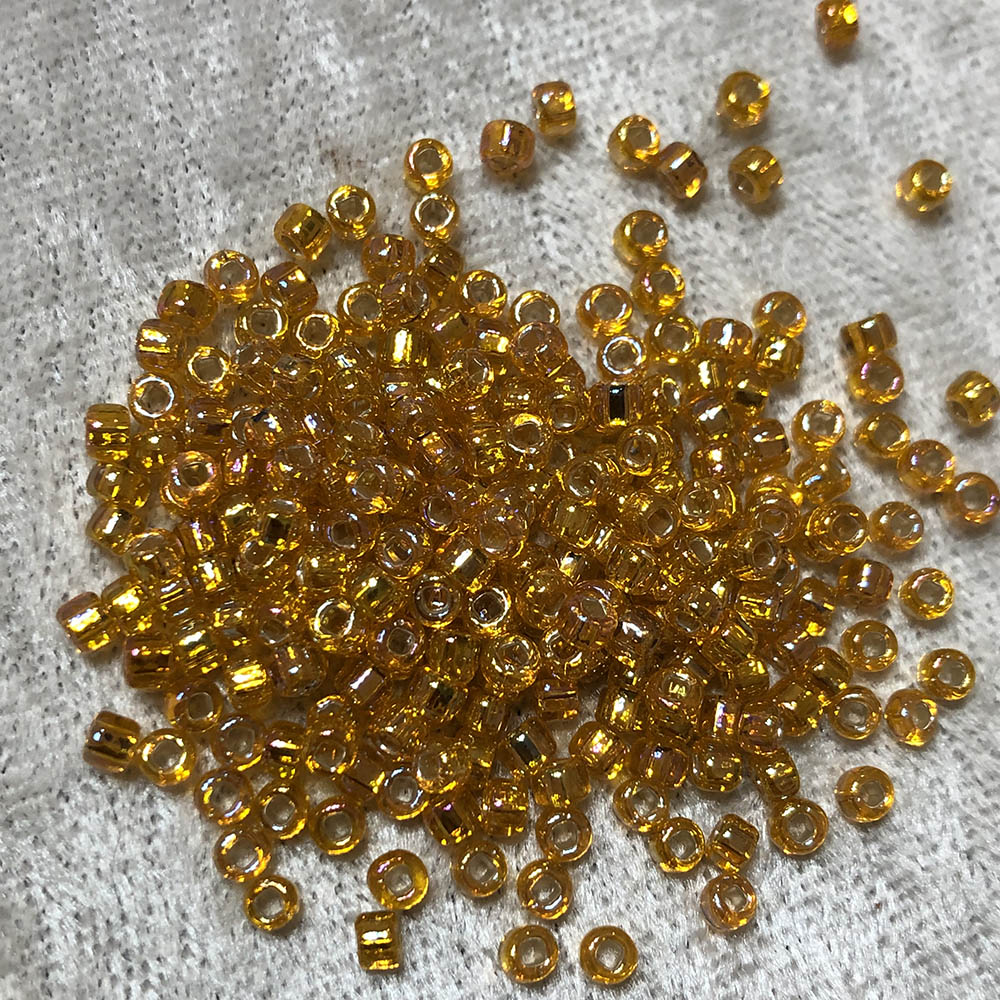 8/0 Silver Lined Hyacinth Orange AB 637 Japanese Seed Beads