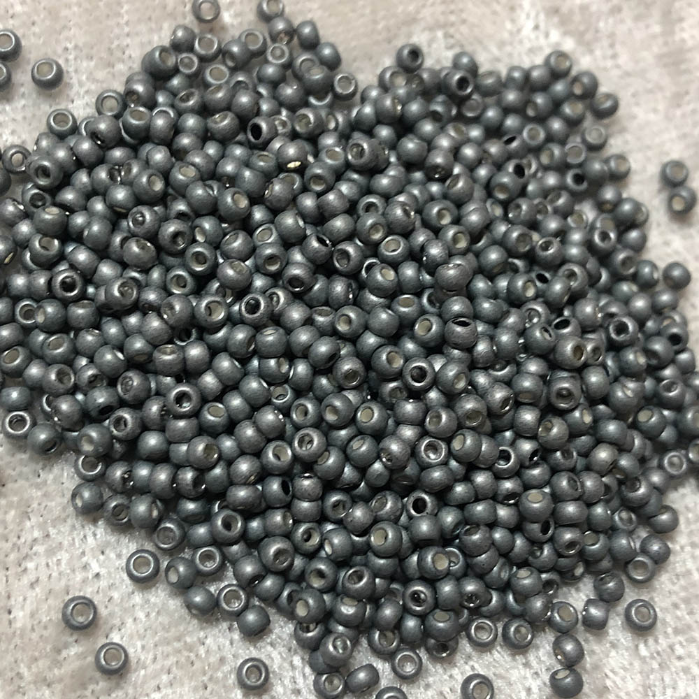 11/0 Frosted Steel Sage F480 Japanese Seed Beads