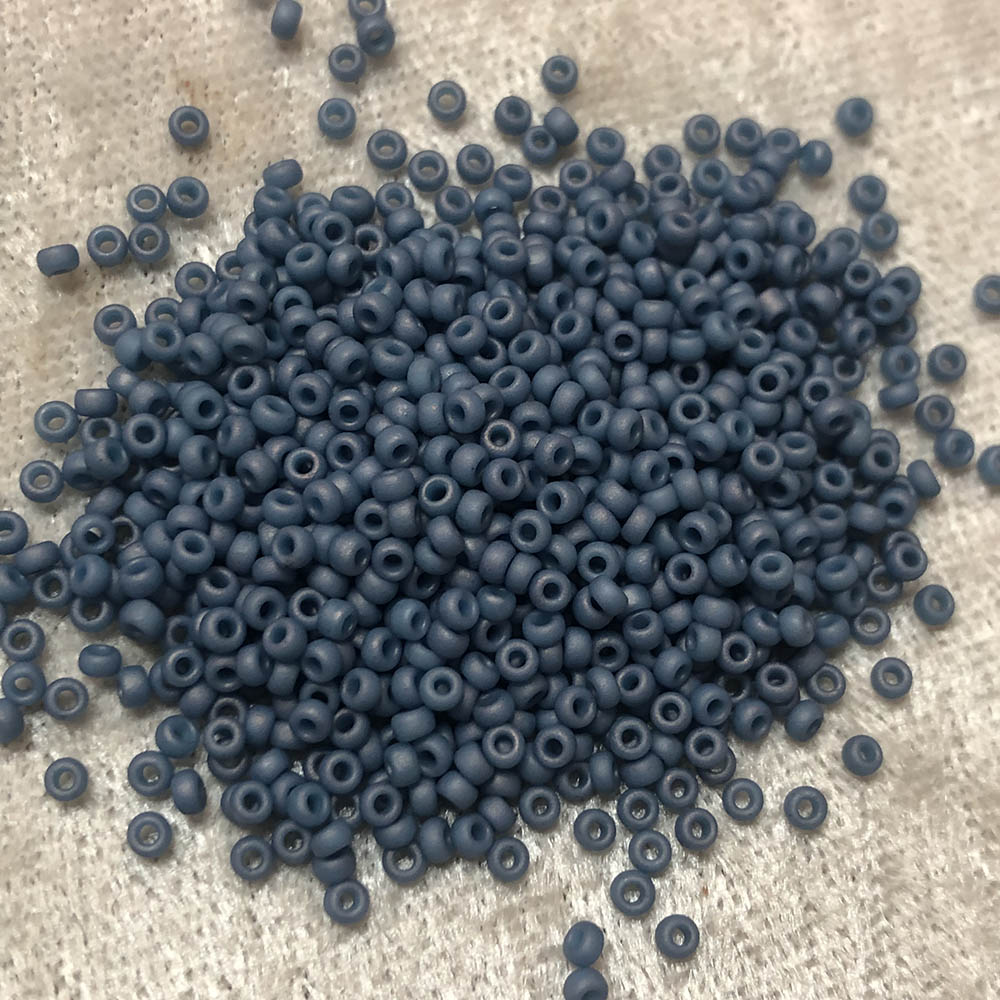 11/0 Frosted Dark Sky Blue F461S Japanese Seed Beads