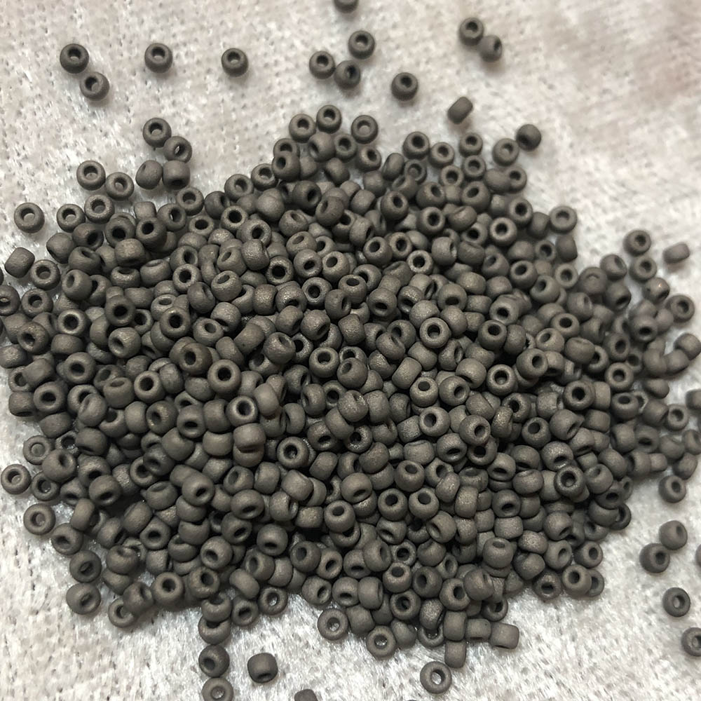 11/0 Frosted Opaque Palladium F460U Japanese Seed Beads