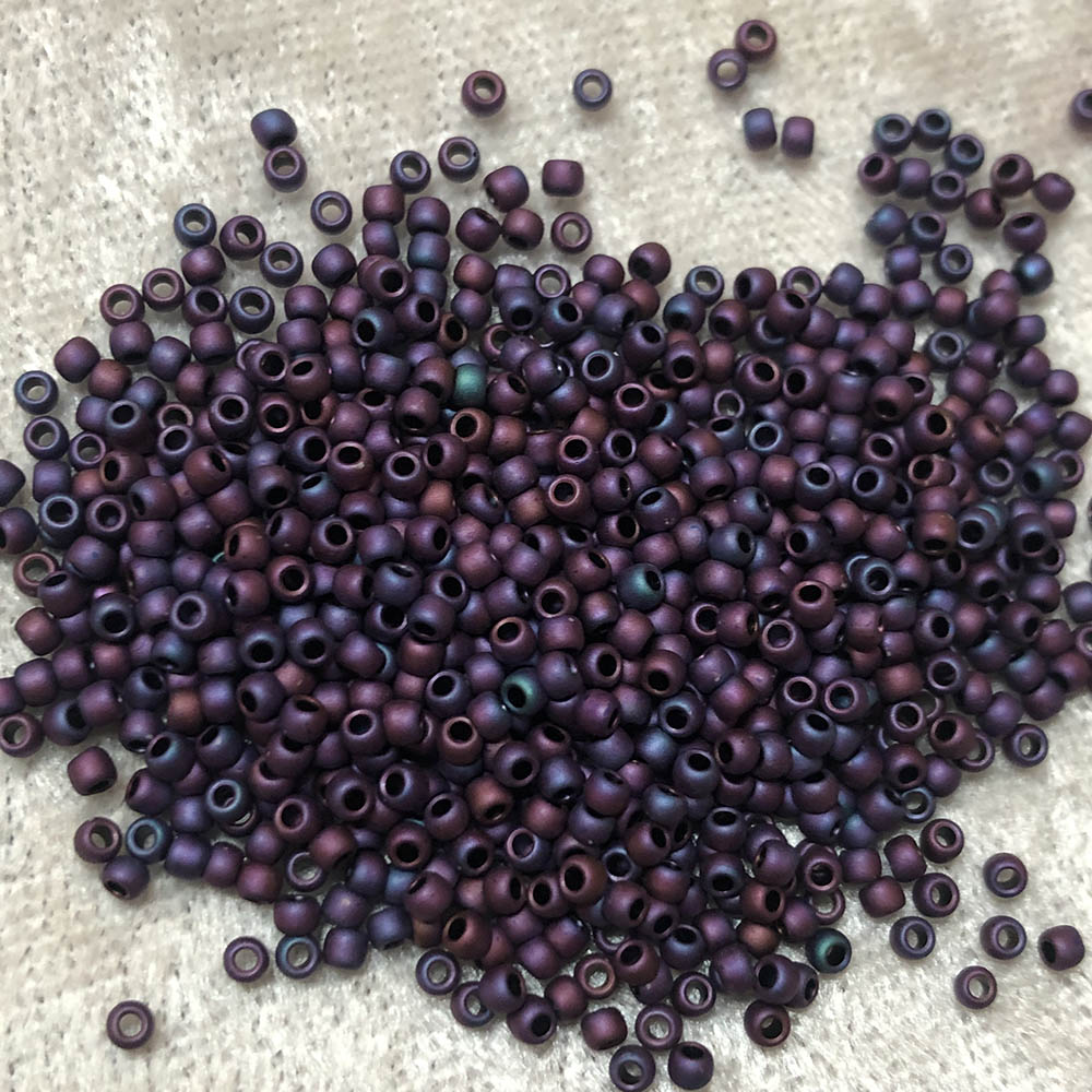 8/0 Frosted Opaque Purple Rainbow F463 Japanese Seed Beads