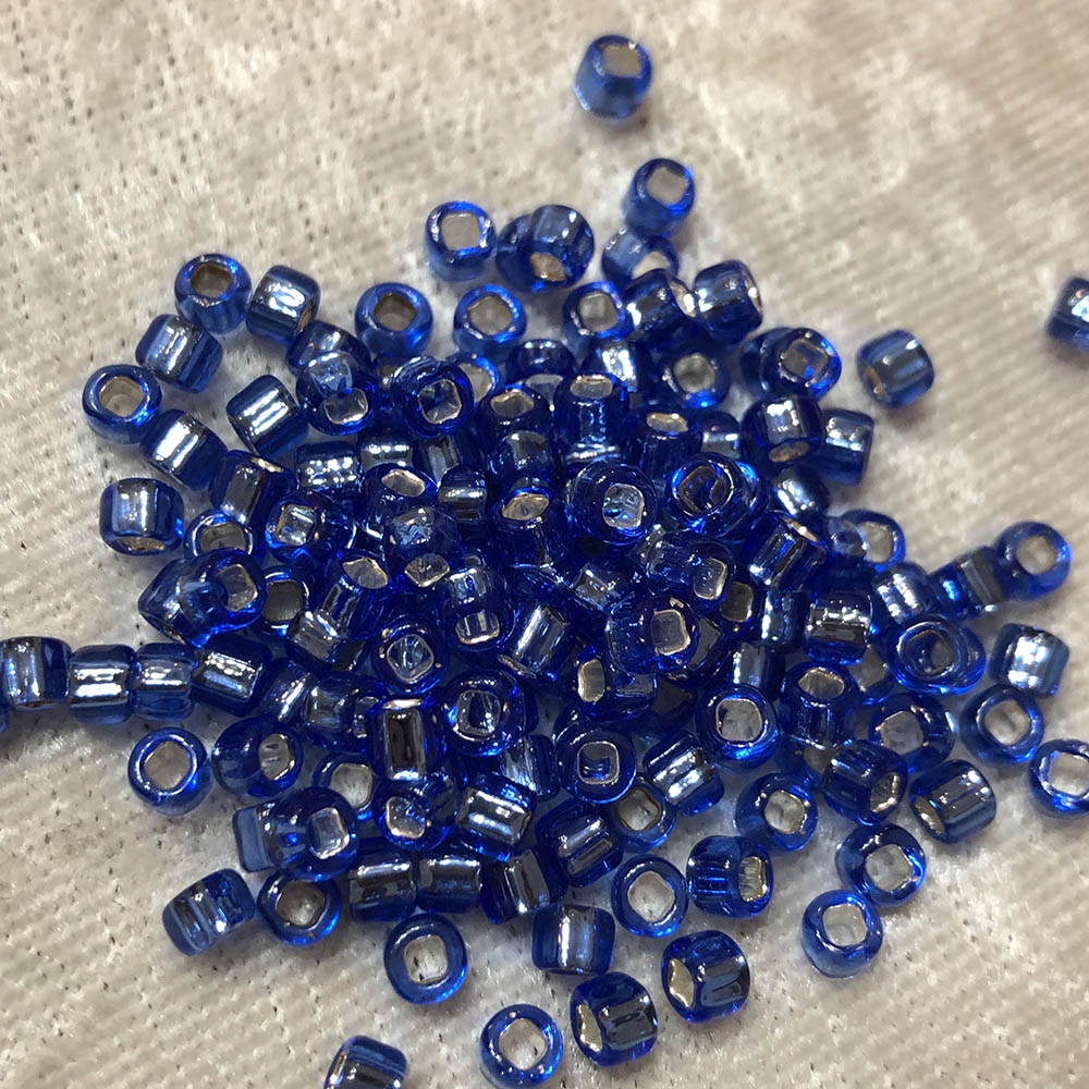 6/0 Silver Lined Sapphire 19 Japanese Seed Beads