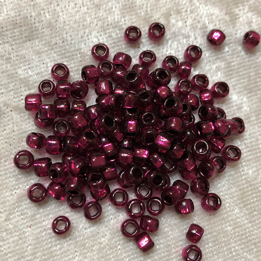 6/0 Silver Lined Cranberry 24B Japanese Seed Beads