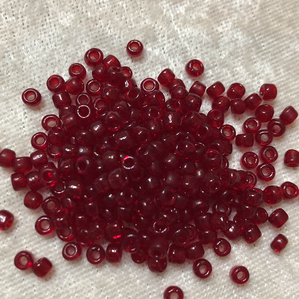 6/0 Transparent Red 141 Japanese Seed Beads