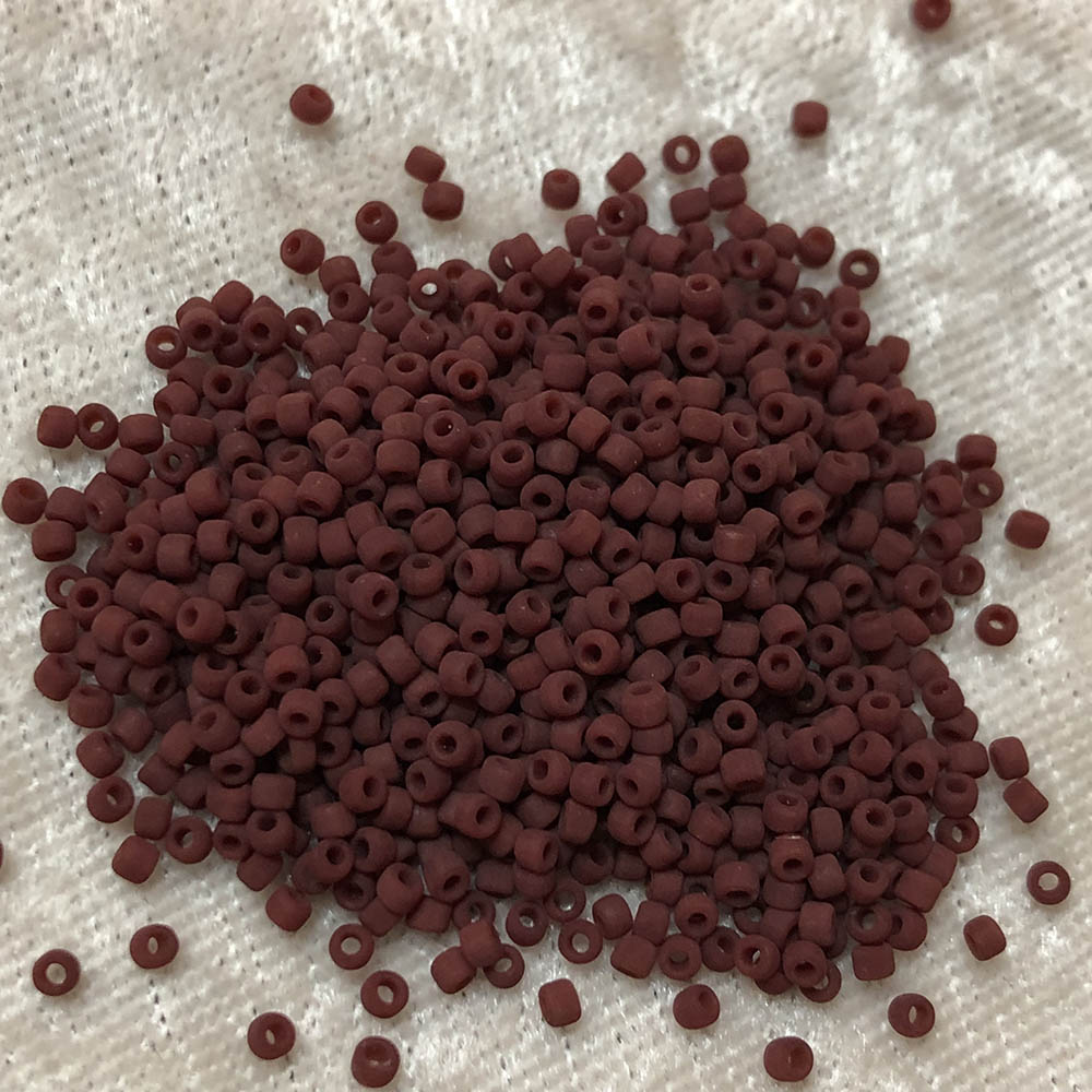 11/0 Matte Opaque Chocolate F409F Japanese Seed Beads