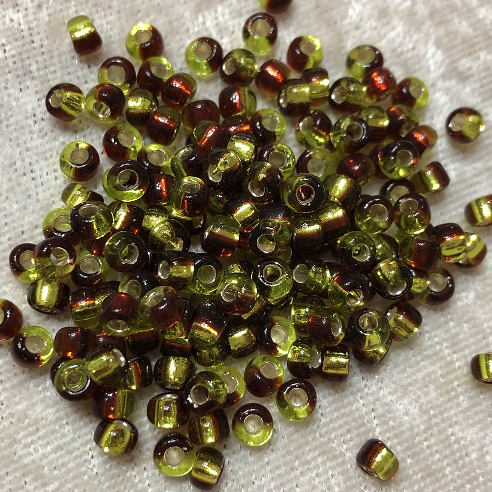 6/0 Bi Color Transparent Red Yellow 876 Japanese Seed Beads