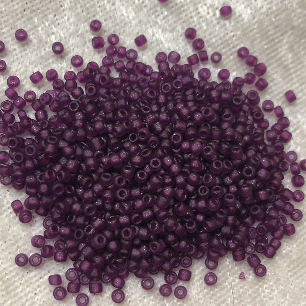 11/0 Plum Frosted Stardust F323 Japanese Seed Beads