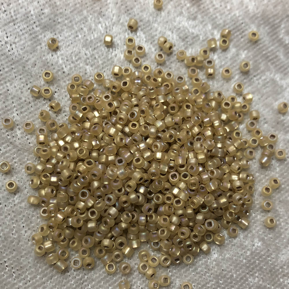 11/0 Gold Lined Waxy Yellow AB F357 Japanese Seed Beads