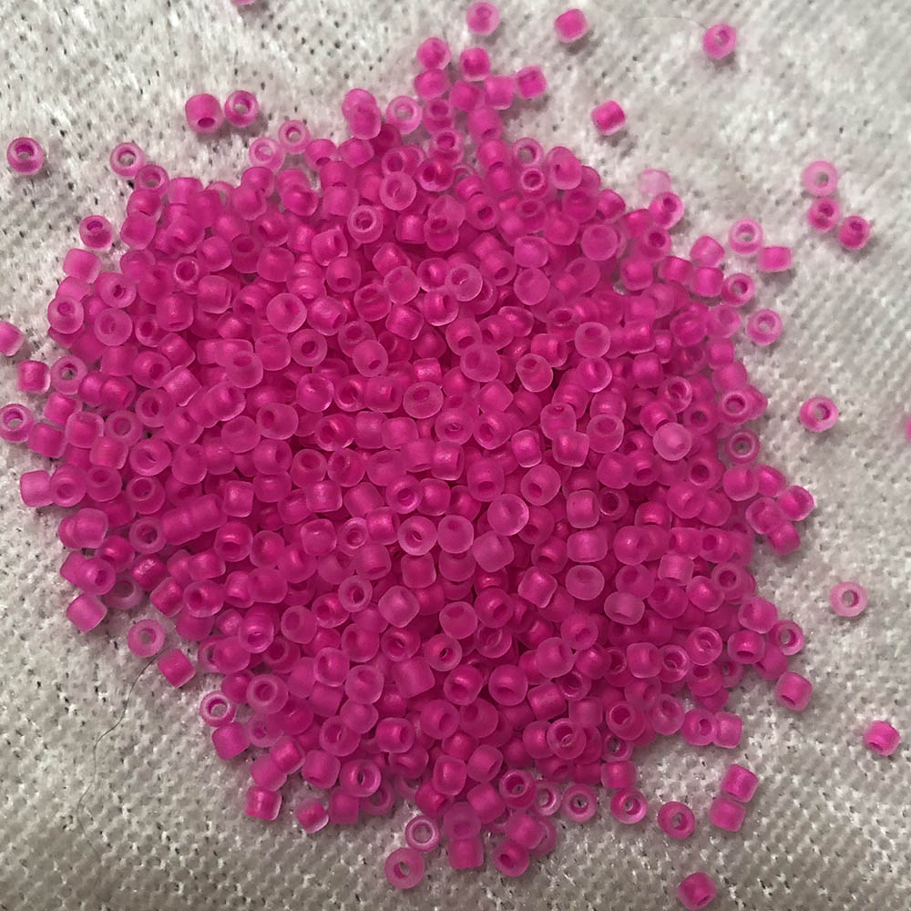 11/0 Milky Blaze Pink Frosted F209D Japanese Seed Beads