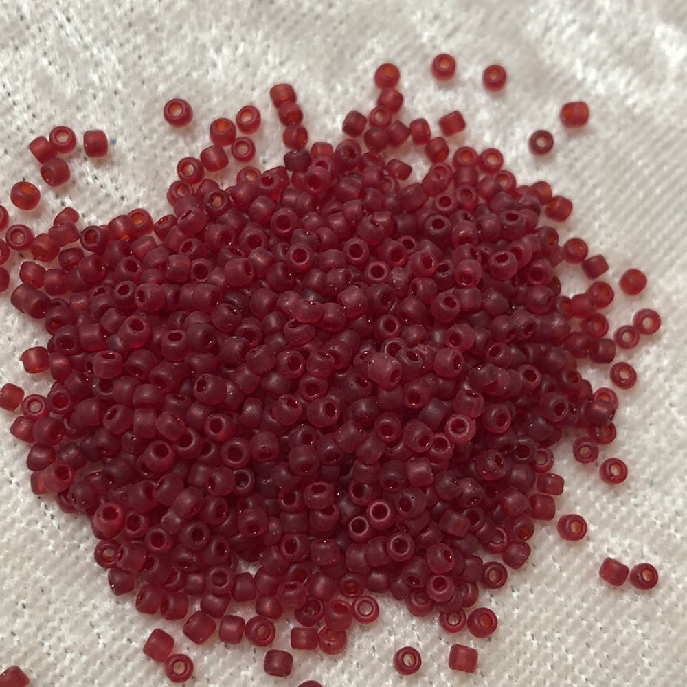 11/0 Transparent Matte Red F141 Japanese Seed Beads