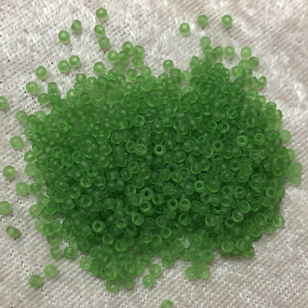 11/0 Transparent Frosted Green Apple F145 Japanese Seed Beads