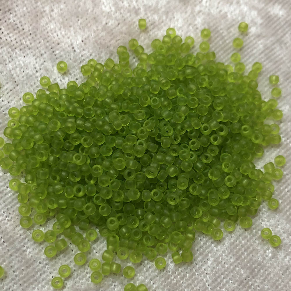 11/0 Transparent Frosted Lime F143 Japanese Seed Beads