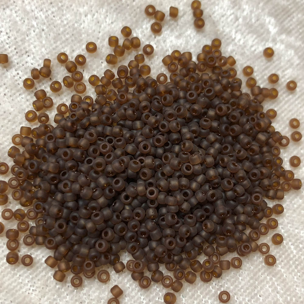 11/0 Frosted Transparent Amber F134 Japanese Seed Beads