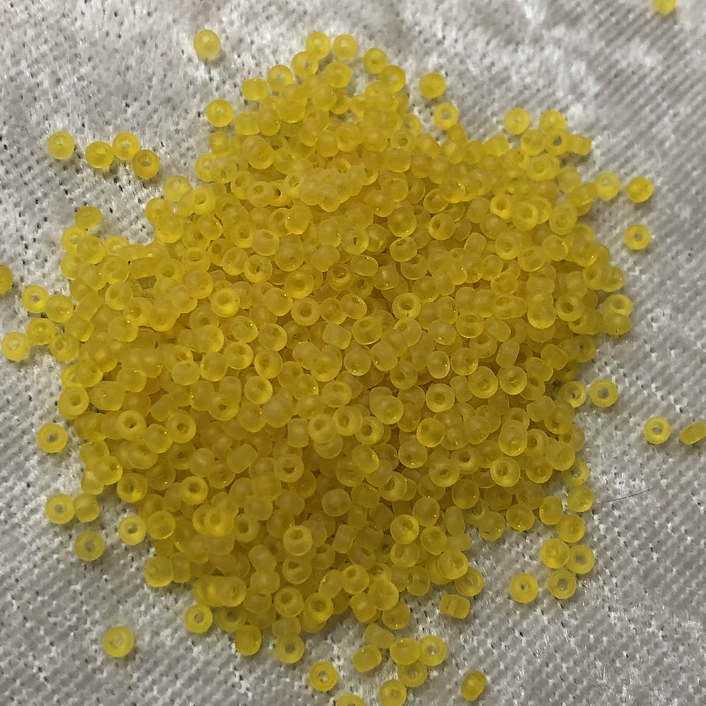 11/0 Frosted Transparent Lemon F136 Japanese Seed Beads