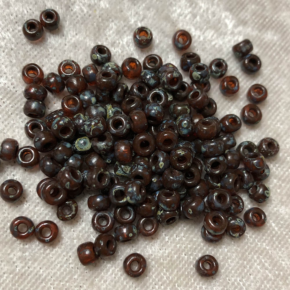 6/0 Transparent Flame Red Picasso 4503 Japanese Seed Beads