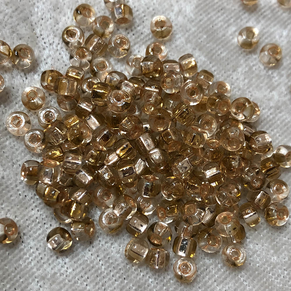 6/0 Bi Color Silver Lined Light Topaz Crystal 863 Japanese Seed Beads