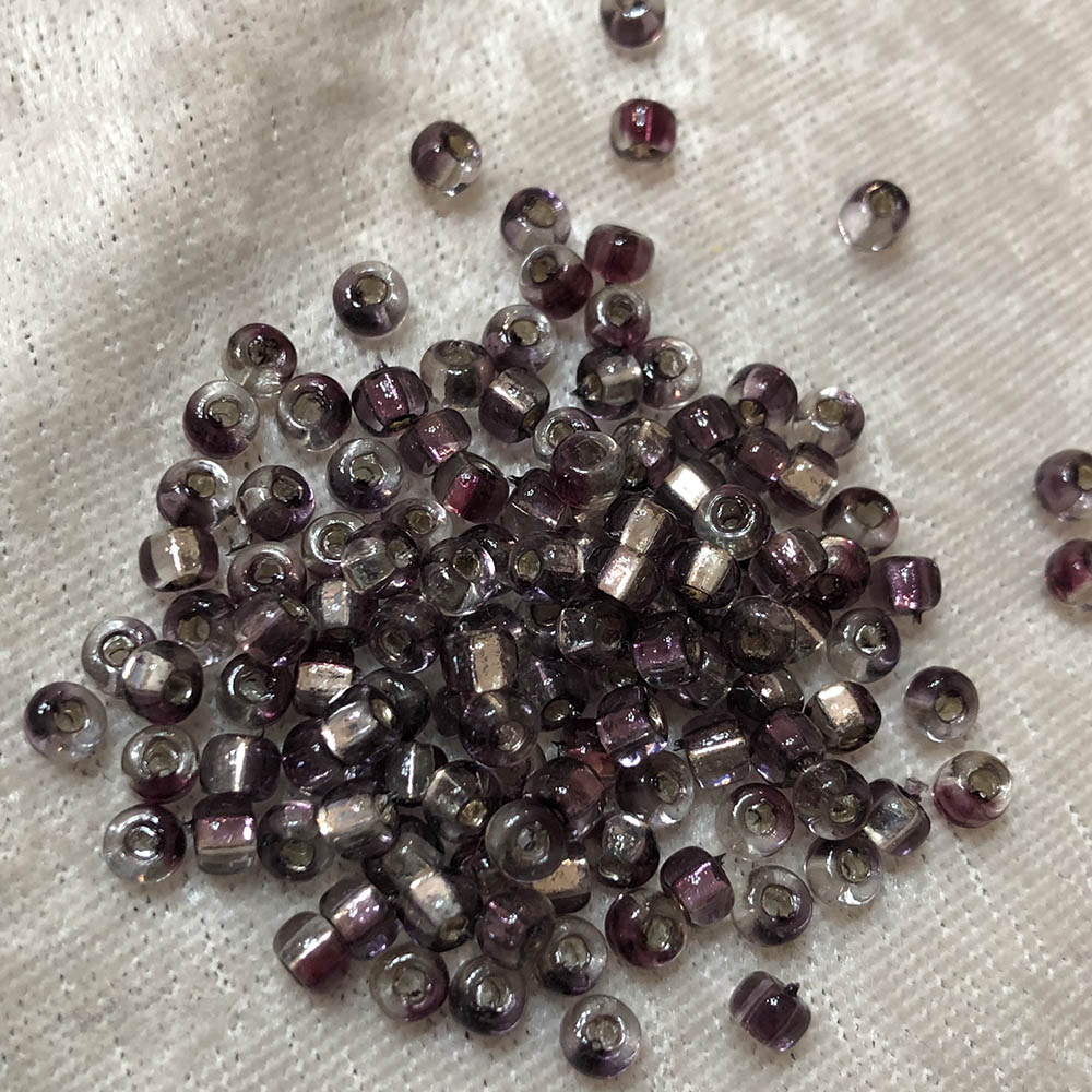 6/0 Bi Color Silver Lined Dark Amethyst Crystal 866 Japanese Seed Beads