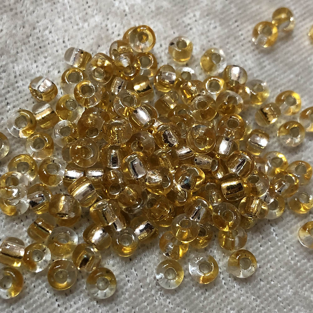 6/0 Bi Color Silver Lined Honey Crystal 870 Japanese Seed Beads