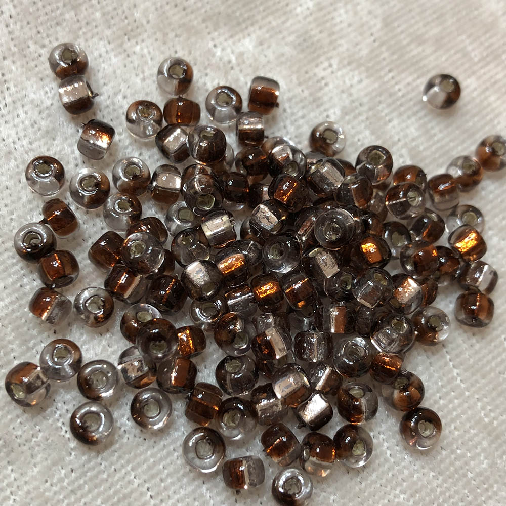 6/0 Bi Color Silver Lined Brown Crystal 867 Japanese Seed Beads