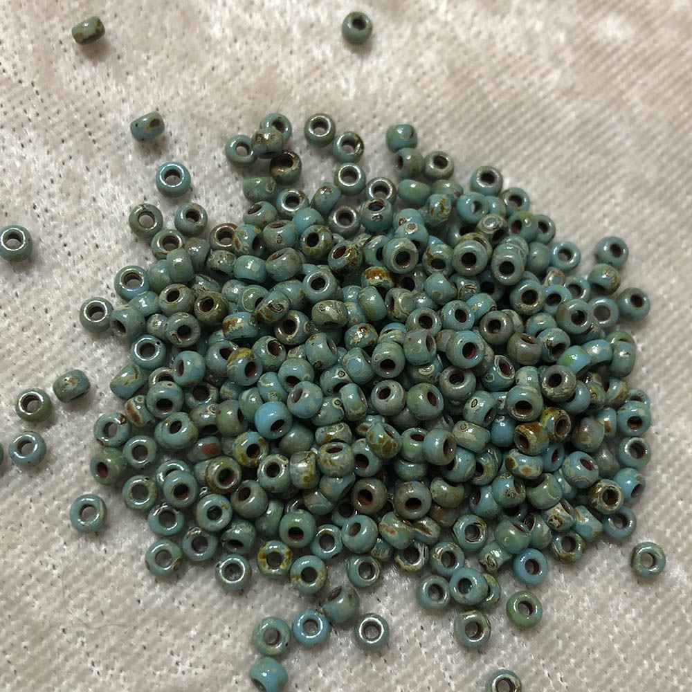 8/0 Seafoam Green Picasso 4514 Japanese Seed Beads