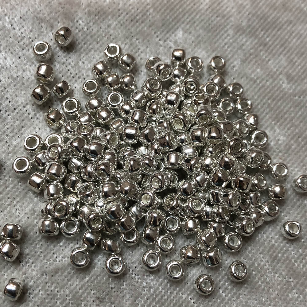 6/0 Metallic Silver 470 Japanese Seed Beads