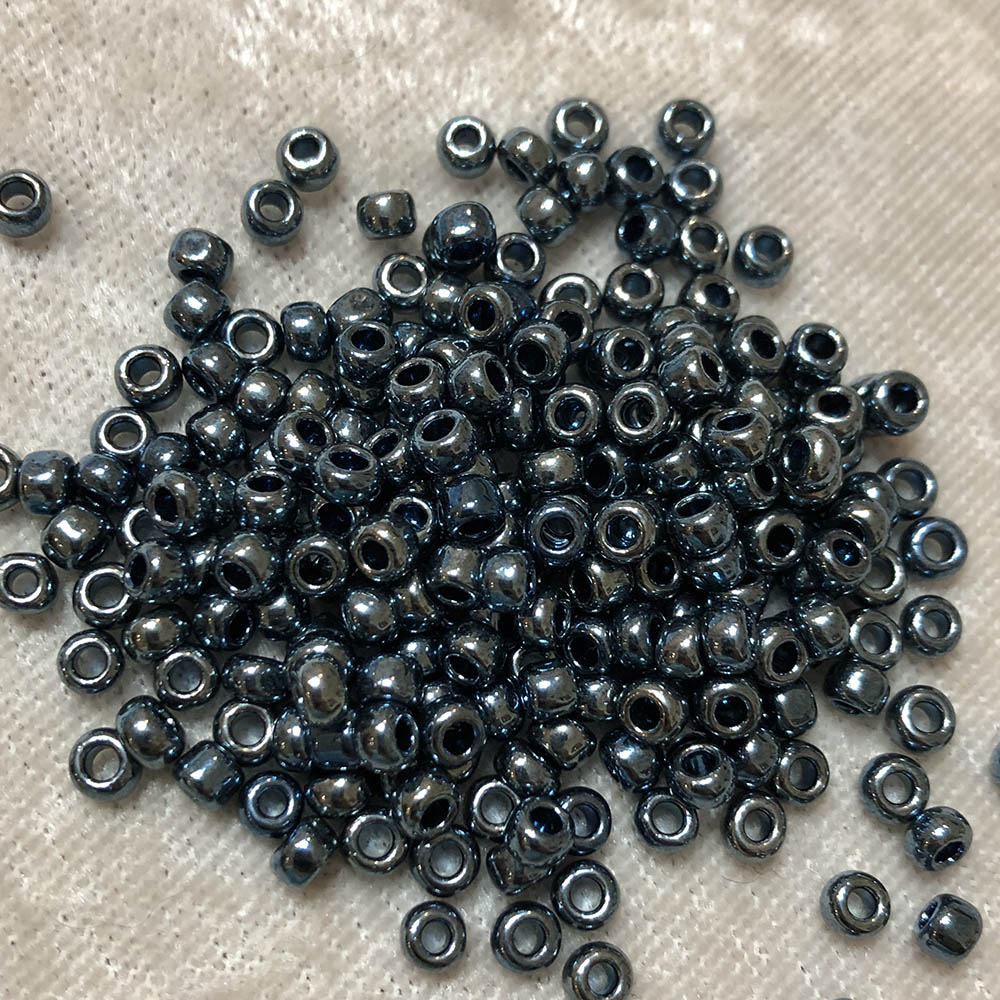 6/0 Metallic Steel Blue 460G Japanese Seed Beads