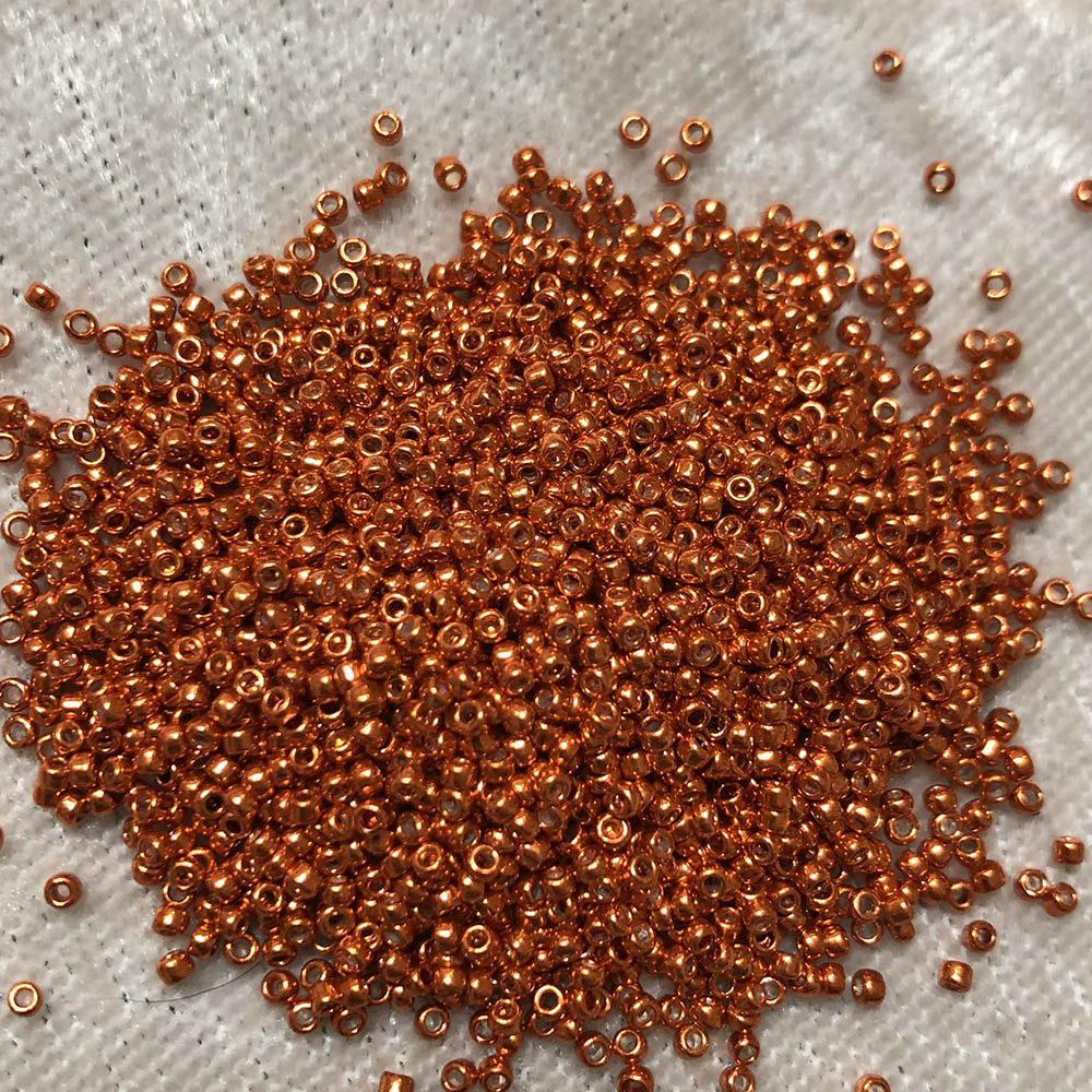 15/0 Permanent Metallic Burnt Orange P486 Japanese Seed Beads