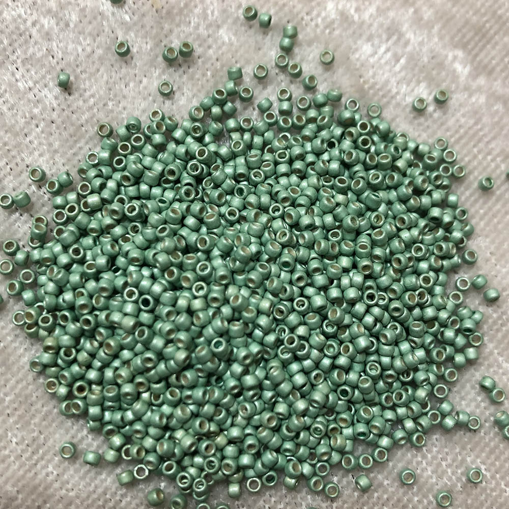 15/0 Permanent Frosted Metallic Teal PF493 Japanese Seed Beads