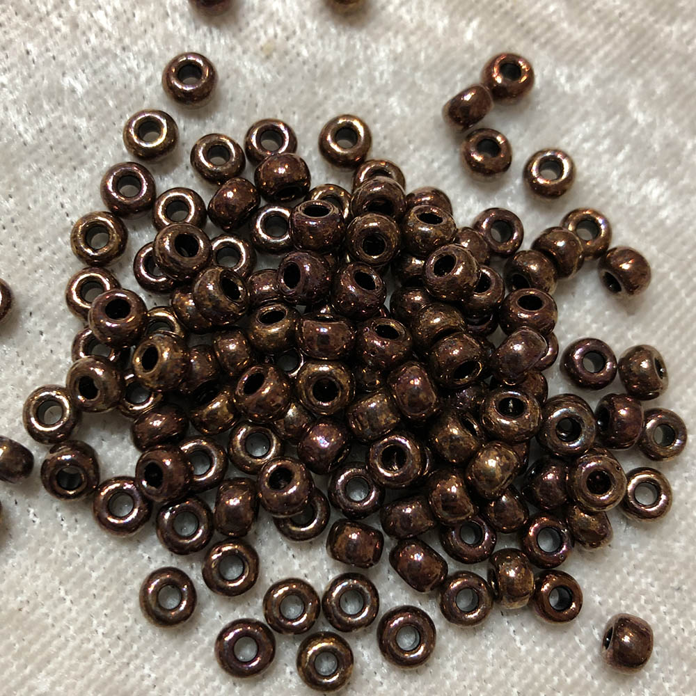 6/0 Metallic Dark Copper 457C Japanese Seed Beads