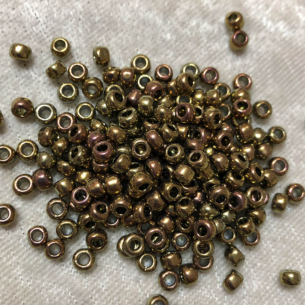 6/0 Metallic Gold 460K Japanese Seed Beads