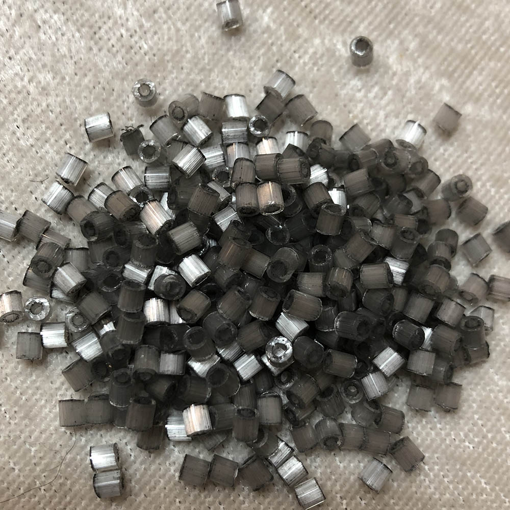 8/0 Grey Satin 808 Cut Off Cylinder Seed Beads