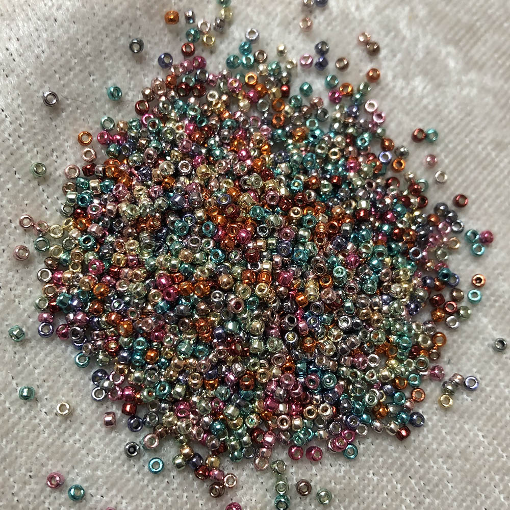 15/0 Metallic Multi Color Japanese Seed Beads