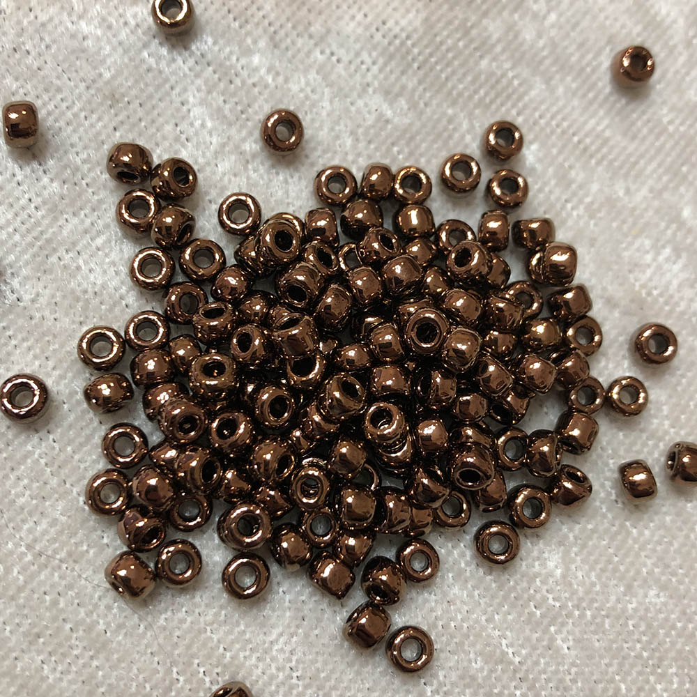 6/0 Metallic Reddish Copper 457A Japanese Seed Beads