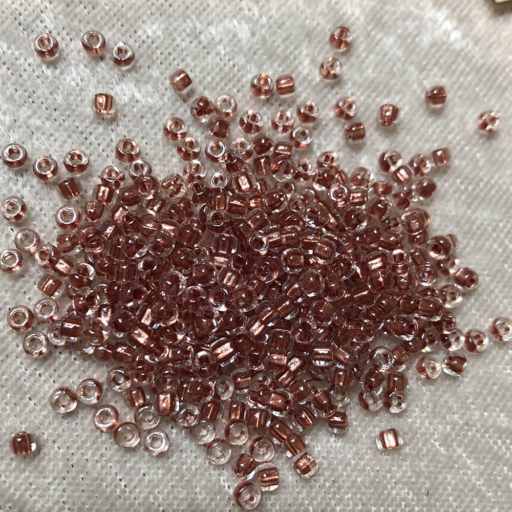 8/0 Transparent Rose Copper Lined Crystal 706 Japanese Seed Beads